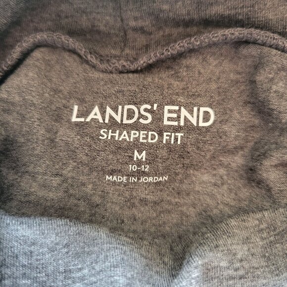 Lands End Shaped Fit Charcoal Heather Gray Long Sleeve M Turtleneck - Picture 3 of 7